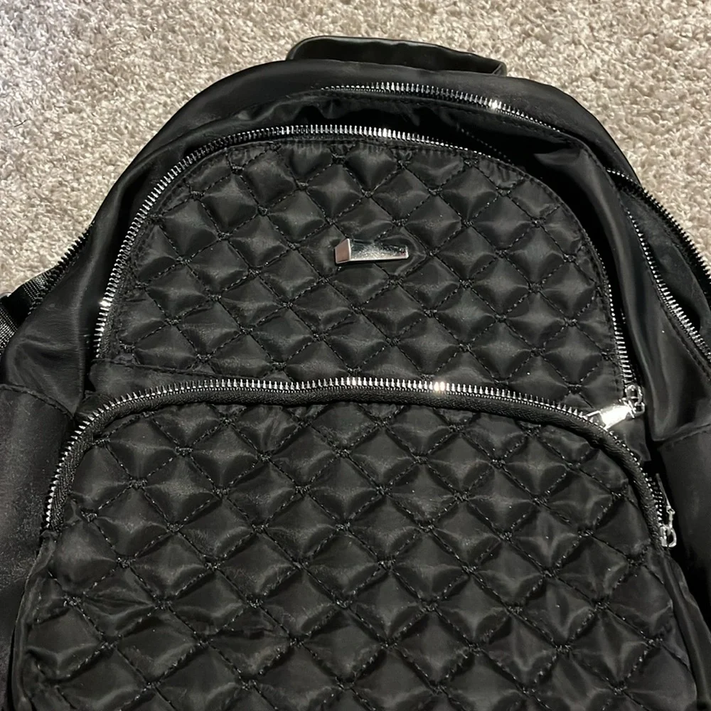 SHEIN Black Mini Waffle Material Backpack
